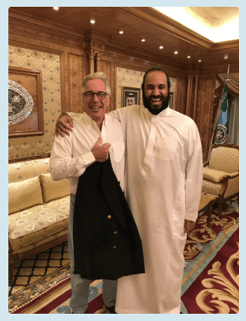 Mohammed bin Salman and Jeffrey Epstein